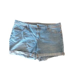 Faded Glory Womens Shorts Blue Jeans Tag Size 18 (38) Utility Denim